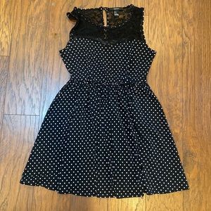 forever 21 black polka dot mini dress